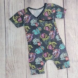 Custom Made ADJUSTABLE Grow-With-Me Infant/Toddler Romper 6m-4+y Zombie Heads